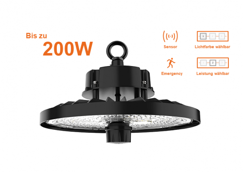 Artikelbild des Artikels “GX1000A Hochleistungsstrahler  200W per ClickSwitch einstellbar  Helligkeit  + Lichtfarbe  160lm/W “